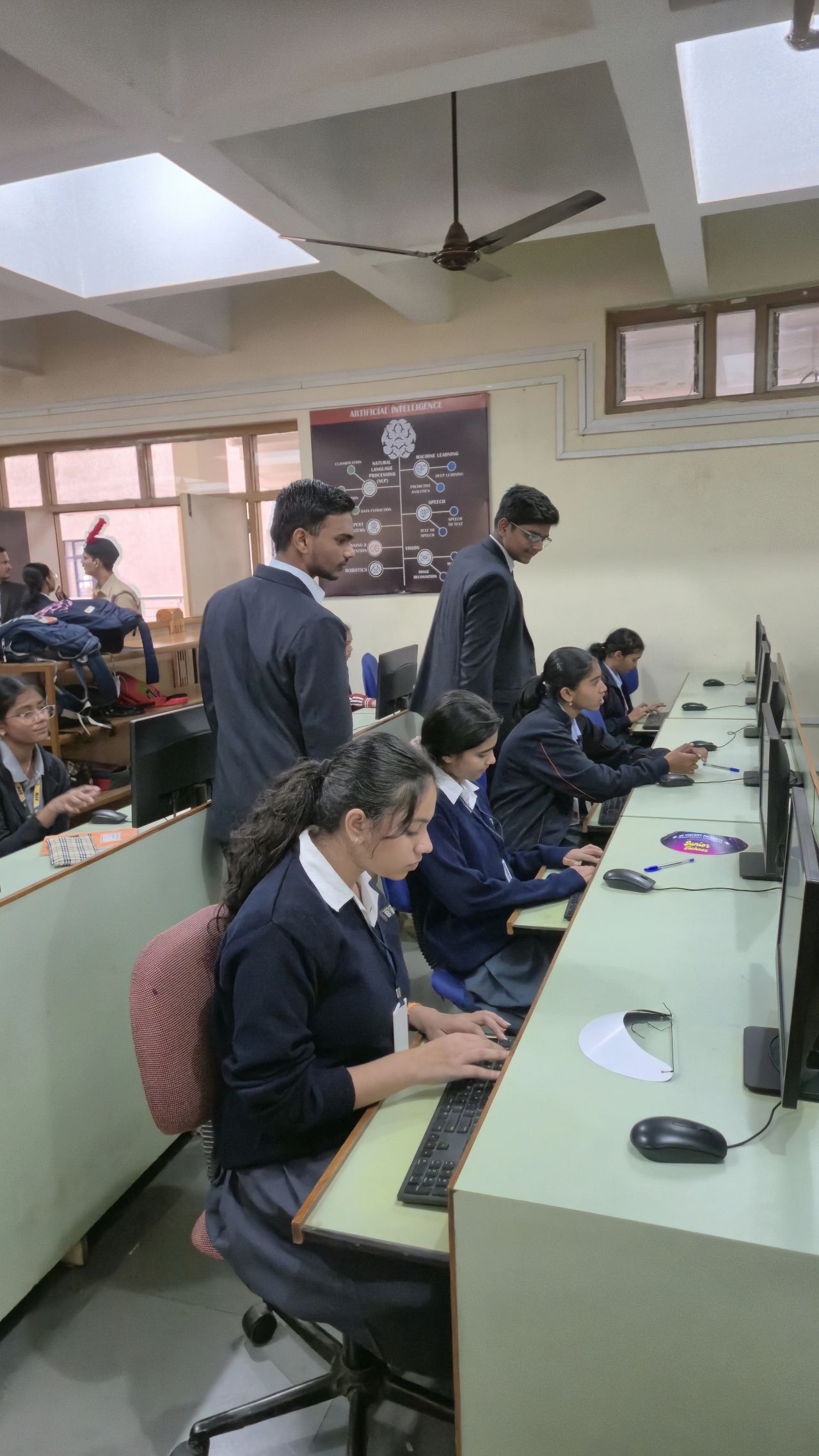 Sumit Helonde teaching students during a government school community initiative